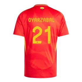 Spania Mikel Oyarzabal 21 Hjemmedrakt EM 2024 Kortermet
